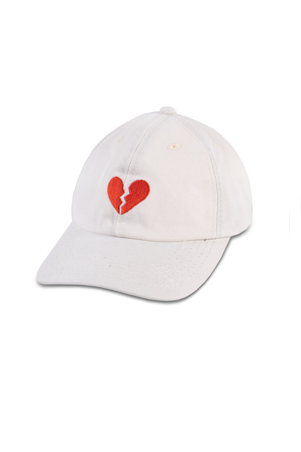 Boné Dad Hat Overcome "Broken Heart" Off White