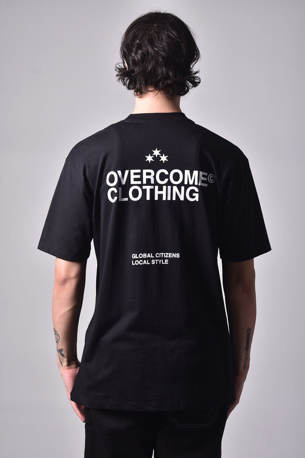Camiseta Overcome Oversized Essencial Vibes Preta