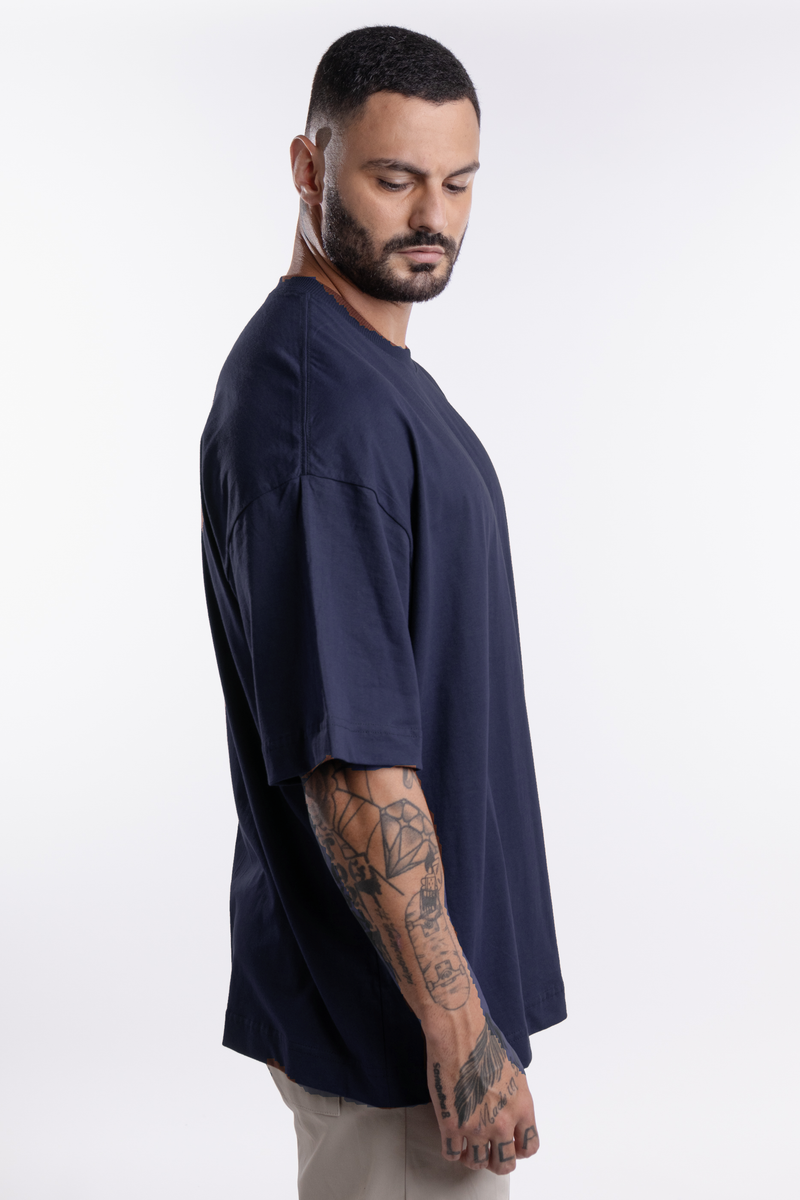 Camiseta Dailybasics Oversized Azul Marinho – Overcome ClothingStore