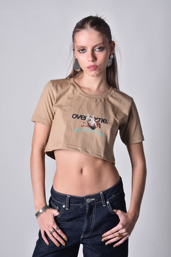 Cropped Overcome Angel Girls Bege