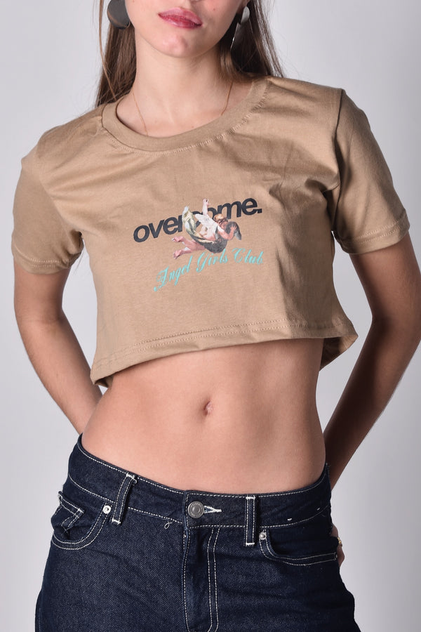 Cropped Overcome Angel Girls Bege