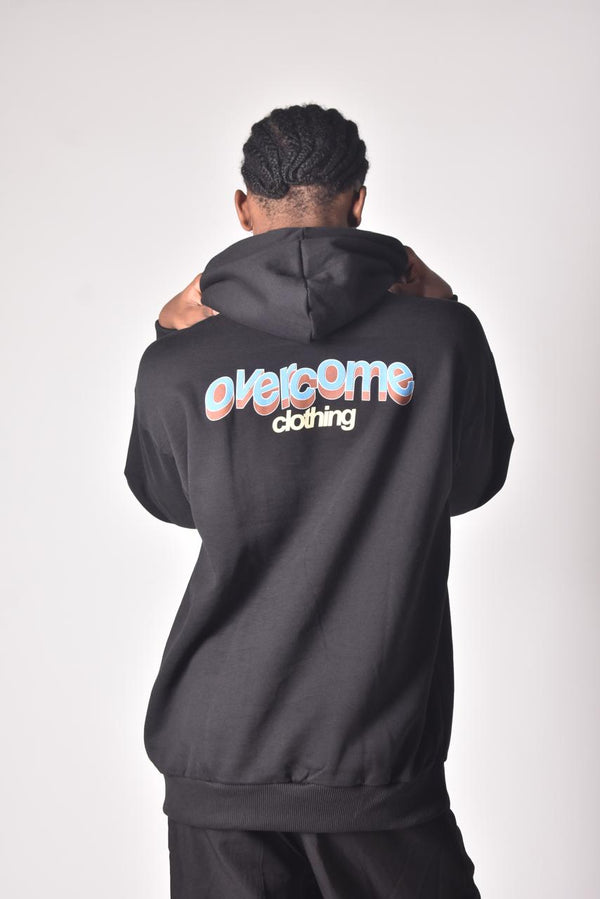 Moletom Overcome Canguru Vintage Letters Preto