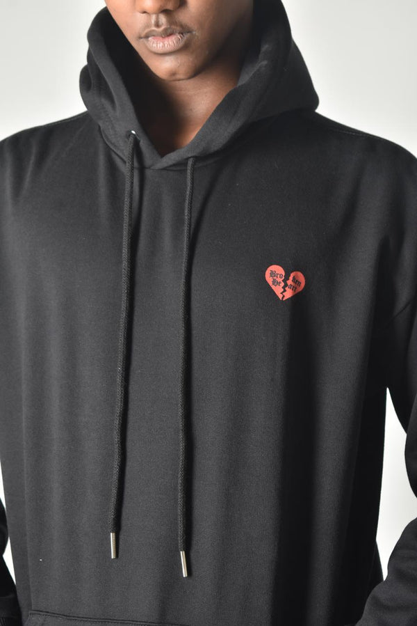 Moletom Overcome Canguru Broken Heart 2.0 Preto