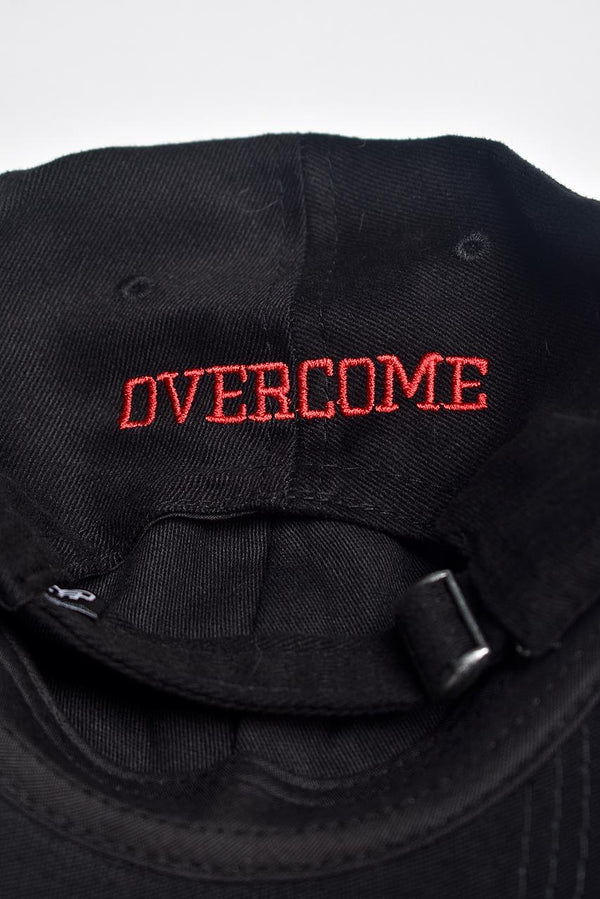 Boné Dad Hat Overcome "Logo" Preto/Vermelho