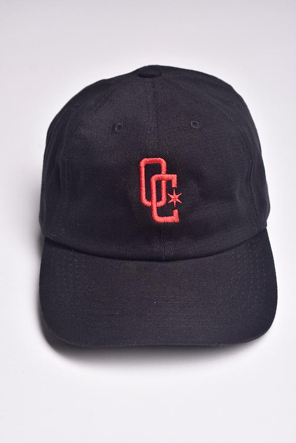 Boné Dad Hat Overcome "Logo" Preto/Vermelho