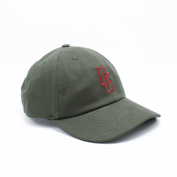 Boné Dad Hat Overcome "Logo" Verde/Vermelho