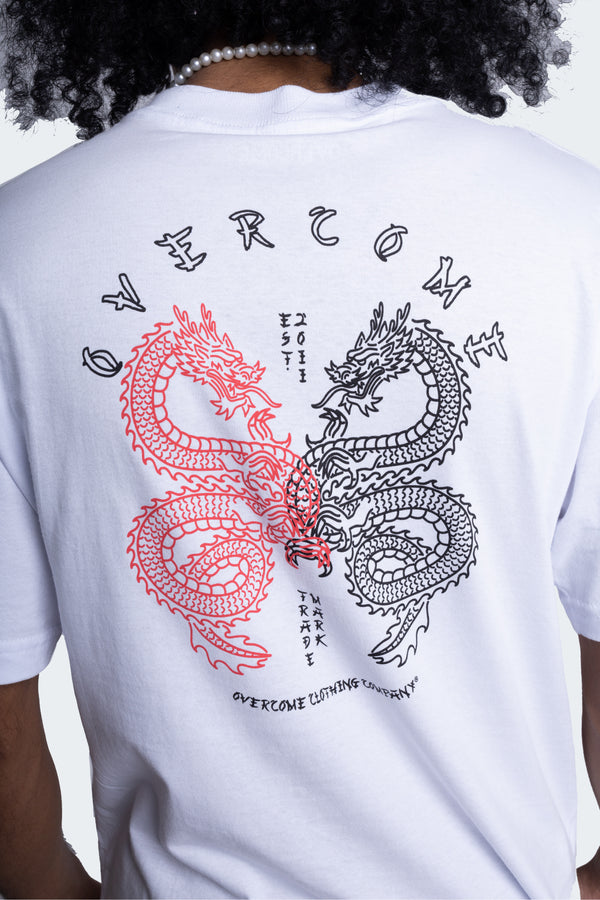 Camiseta Overcome Oriental Dragon Branca