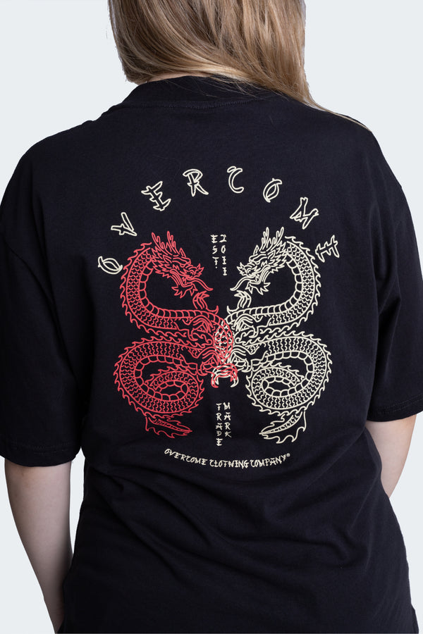 Camiseta Overcome Oriental Dragon Preta