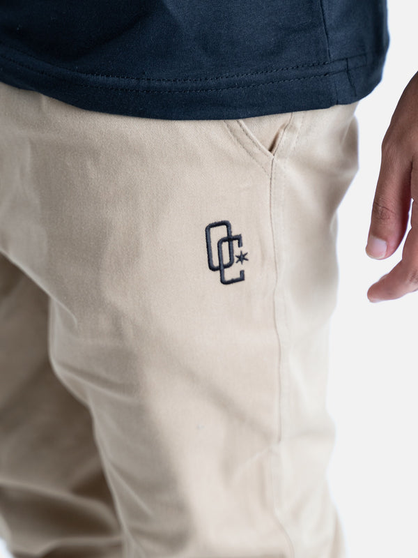 Calça Jogger Overcome "Logo" Bege