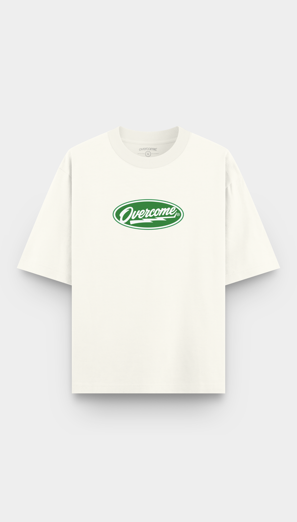 Camiseta Overcome Oversized 50's Off White/Verde-001