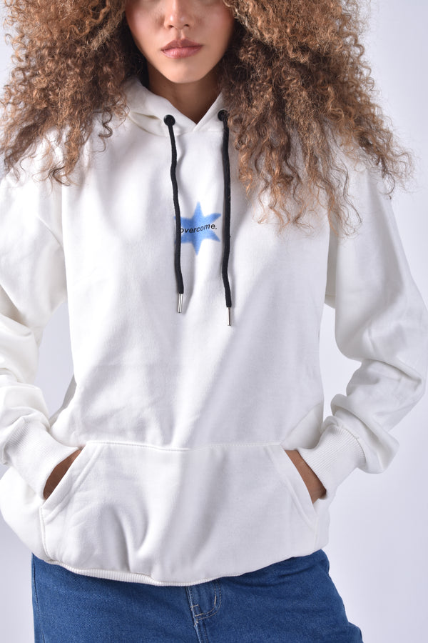 Moletom Overcome Canguru Arial Star Off White