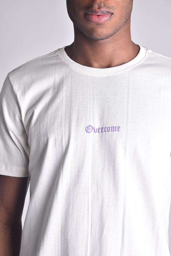Camiseta Overcome New Script Off White/Roxo