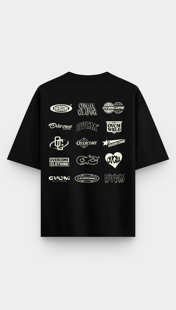 Camiseta Overcome Oversized Archive Preta-001
