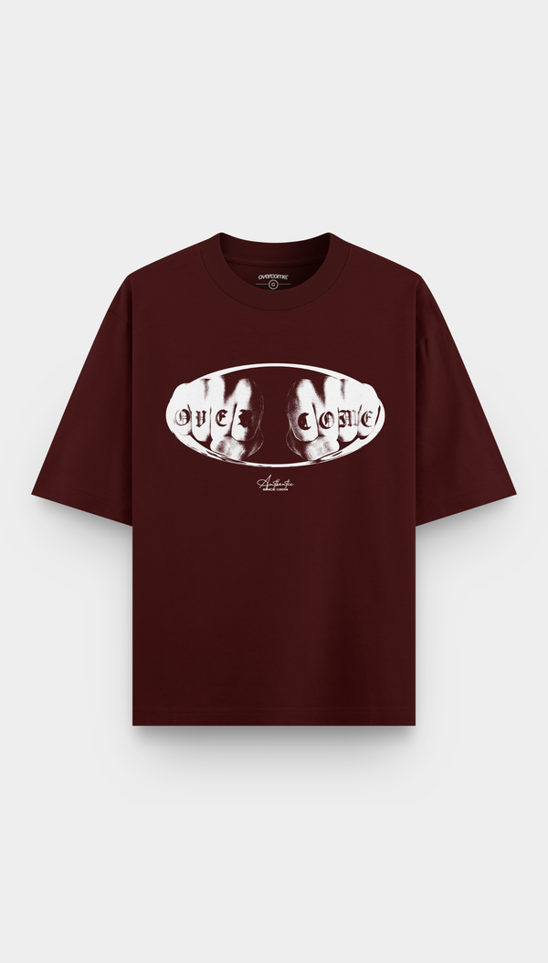 Camiseta Overcome Oversized Shadow Club Marrom-001