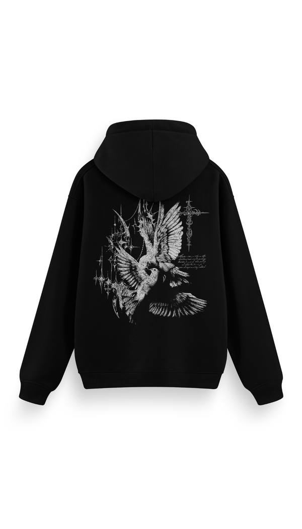 Moletom Canguru Overcome Holy Script Preto-001