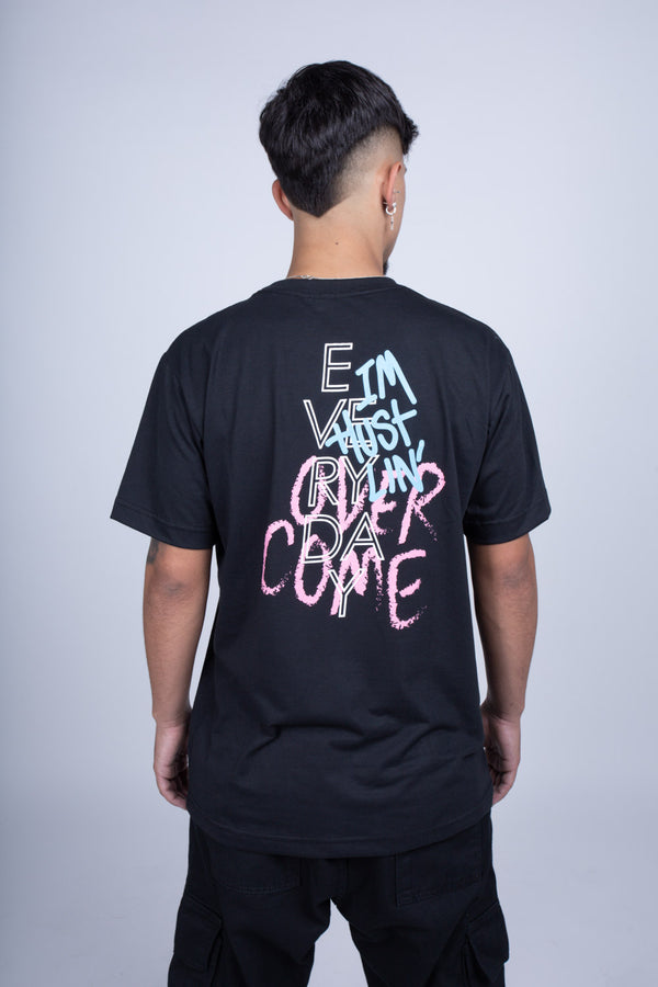 Camiseta Overcome "Hustlin" Preto-001