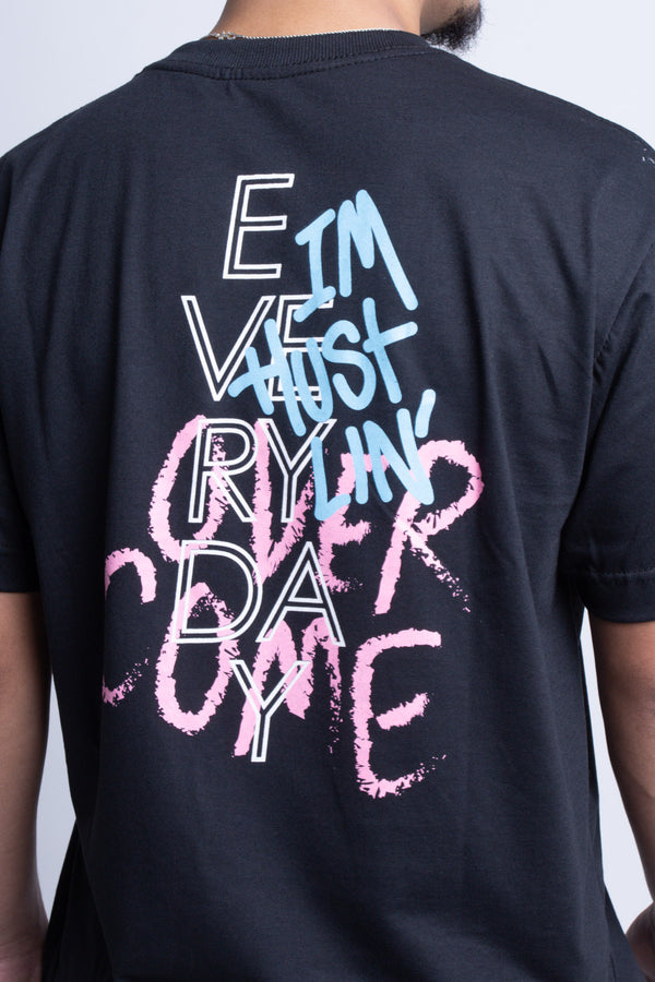 Camiseta Overcome "Hustlin" Preto-001