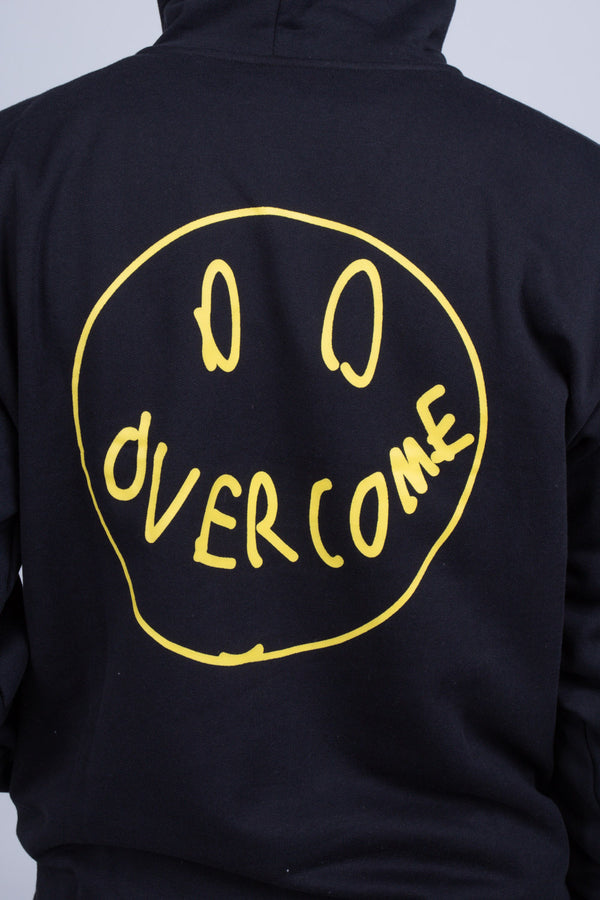 Moletom Overcome Canguru "Smile For Haters" Preto