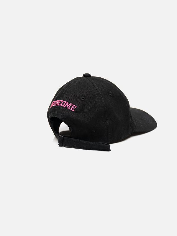 Boné Dad Hat Overcome "Logo" Preto/Rosa