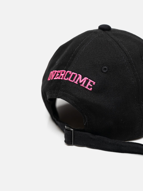 Boné Dad Hat Overcome "Logo" Preto/Rosa