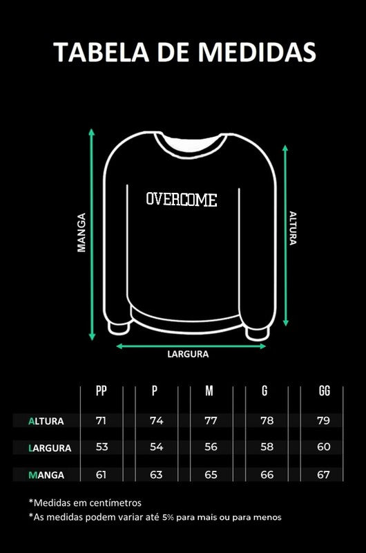 Moletom Overcome Careca "New Script" Preto-001