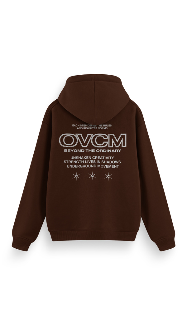 Moletom Canguru Overcome Beyond The Ordinary Marrom-001