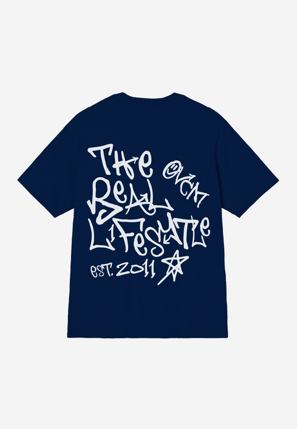 Camiseta Overcome New Grafitti Azul Marinho/Branco-001