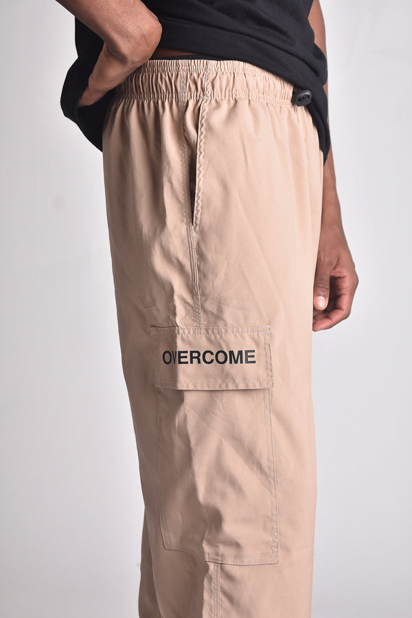 Calça Cargo Tactel Overcome Script Bege