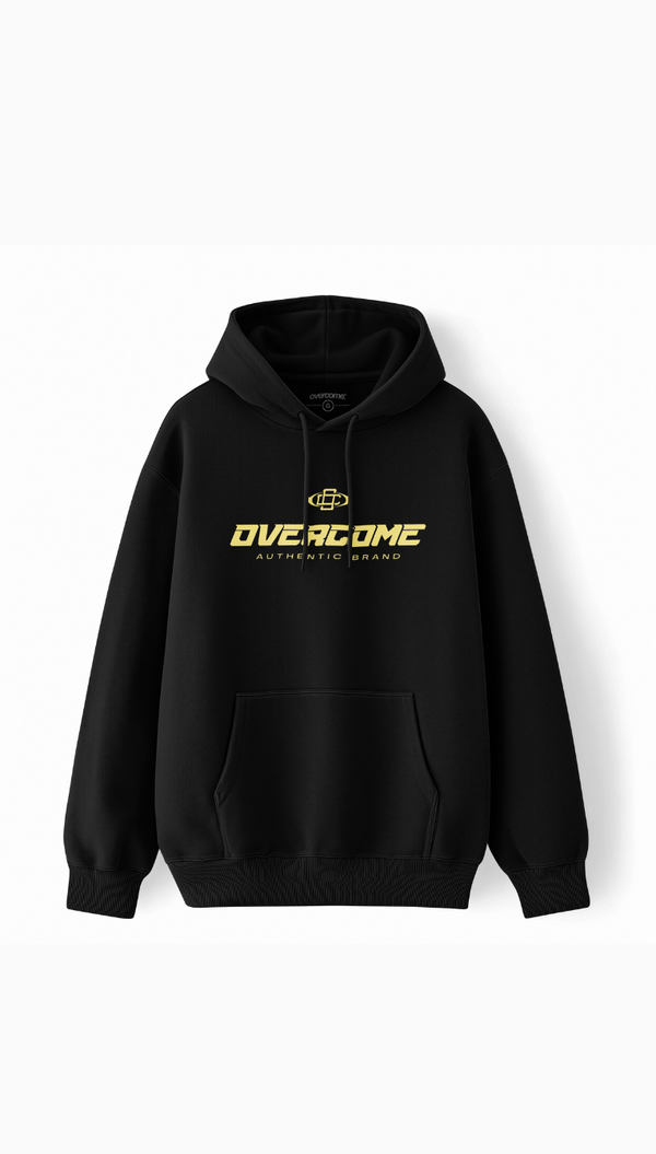 Moletom Overcome Canguru Unbreaker Preto/Amarelo-001