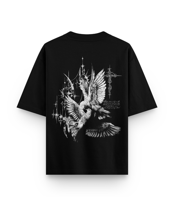 Camiseta Overcome Oversized Holy Script Preta-001