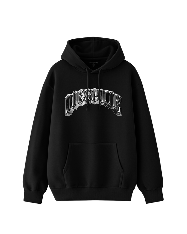 Moletom Canguru Overcome Iron Creed Preto-001