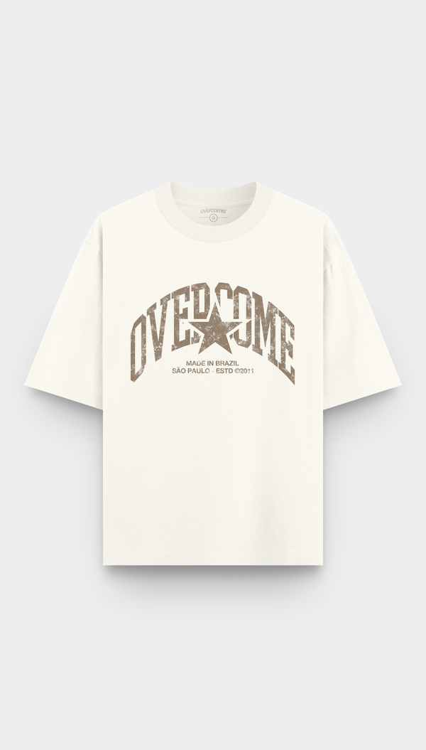 Camiseta Overcome Oversized Star College Off White-001