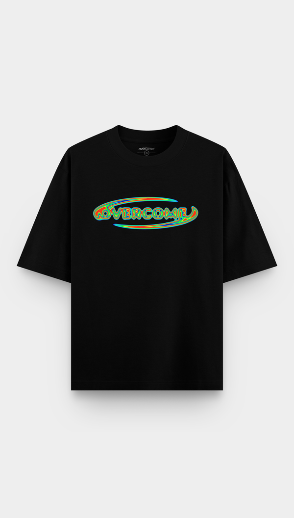 Camiseta Overcome Oversized Chameleon Preta-001