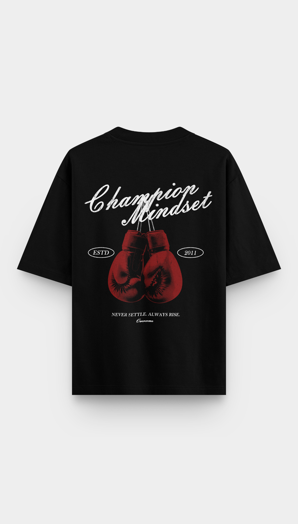 Camiseta Overcome Oversized Champion Mindset Preta-001