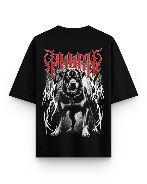 Camiseta Overcome x Punch Oversized Hellborn Preta-001