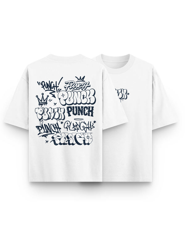 Camiseta Overcome x Punch Oversized Street Crown Off White-001