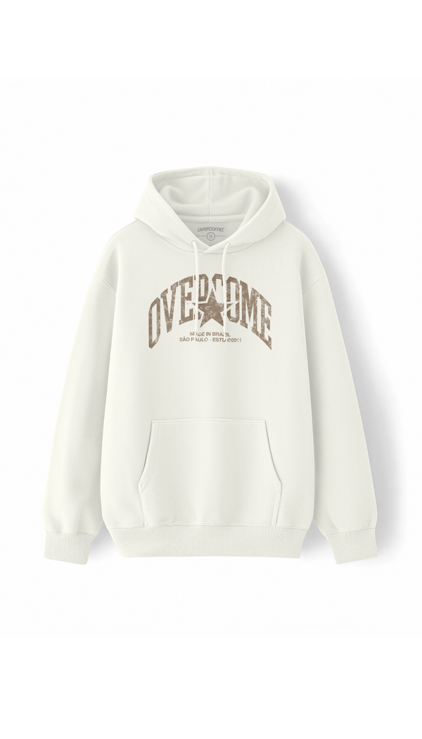 Moletom Canguru Overcome Star College Off White-001