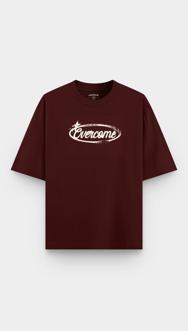 Camiseta Overcome Oversized Sudden Marrom-001