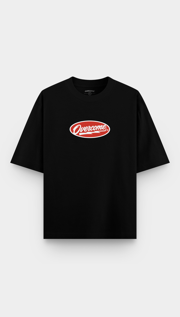 Camiseta Overcome Oversized 50's Preta/Vermelha-001