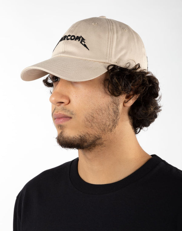 Boné Dad Hat Overcome Metallic Bege/Preto