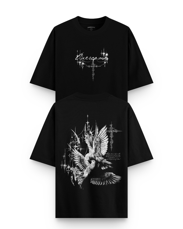 Camiseta Overcome Oversized Holy Script Preta-001
