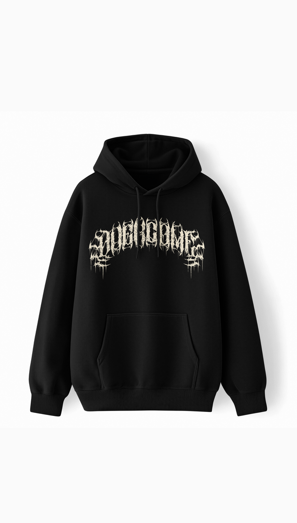 Moletom Overcome Canguru Savage Preto/Branco-001