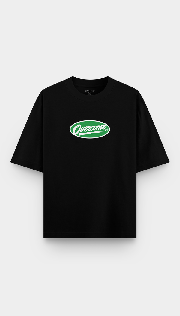 Camiseta Overcome Oversized 50's Preta/Verde-001