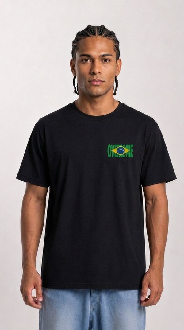 Camiseta Oversized Overcome Origin BR Preta-001