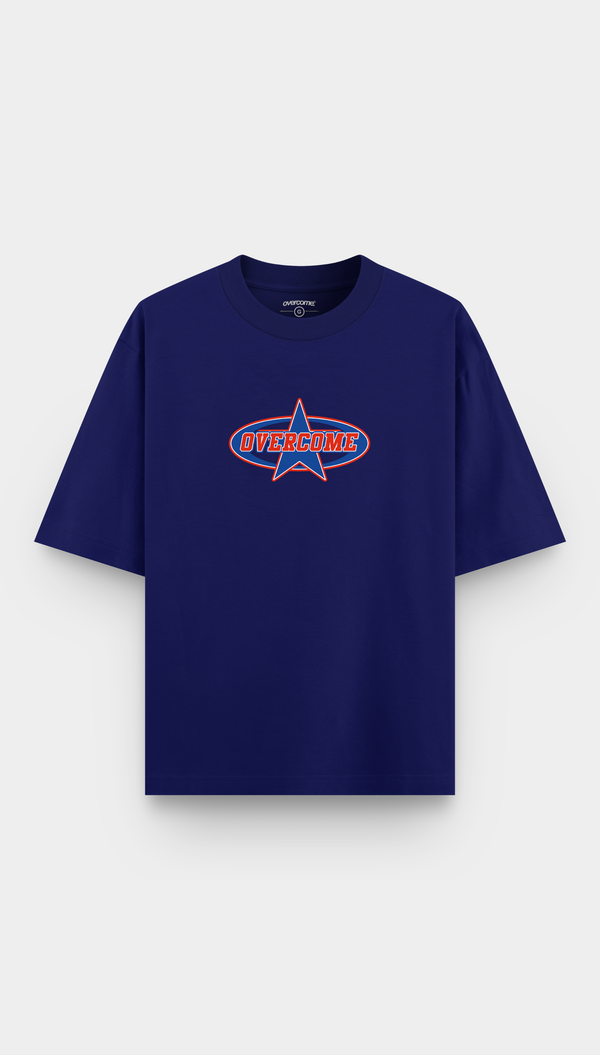 Camiseta Overcome Oversized Comic Star Azul Marinho-001
