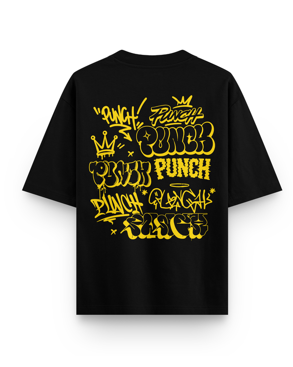 Camiseta Overcome x Punch Oversized Street Crown Preta-001