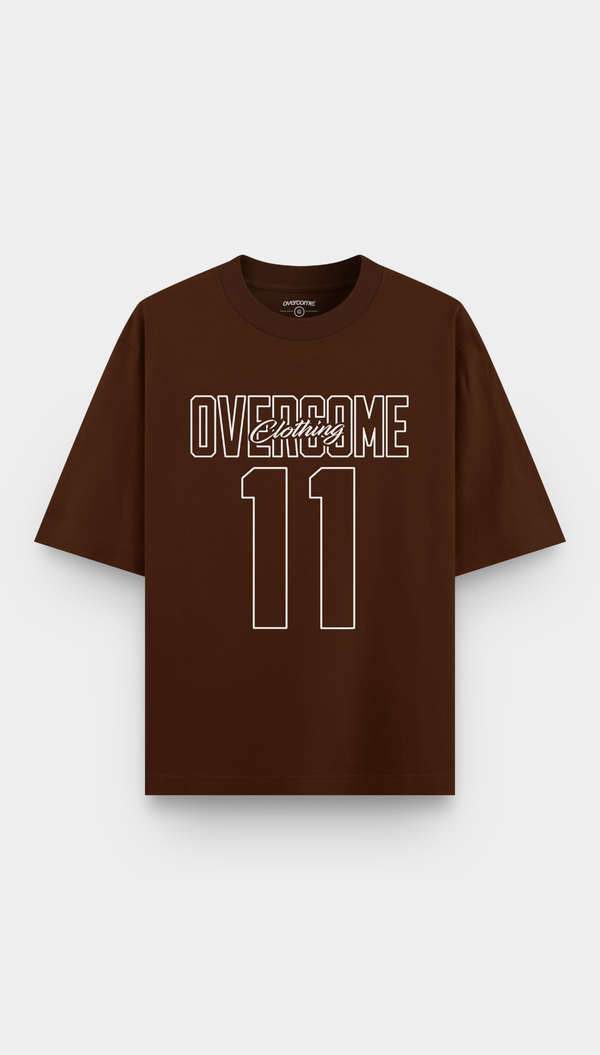 Camiseta Overcome Oversized Unit XI Marrom-001