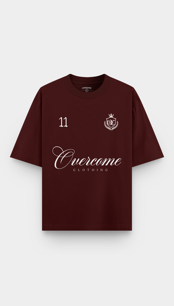 Camiseta Overcome Oversized "11" Marrom-001