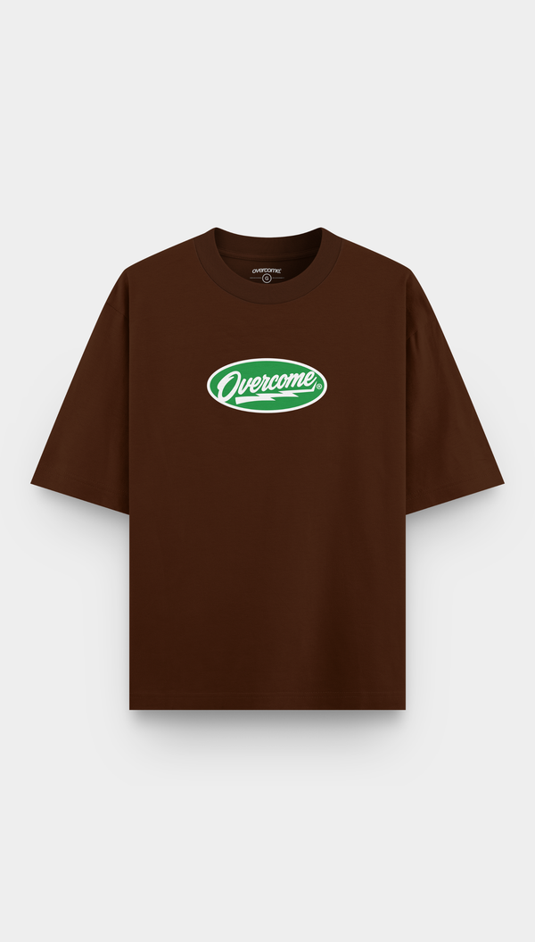 Camiseta Overcome Oversized 50's Marrom/Verde-001