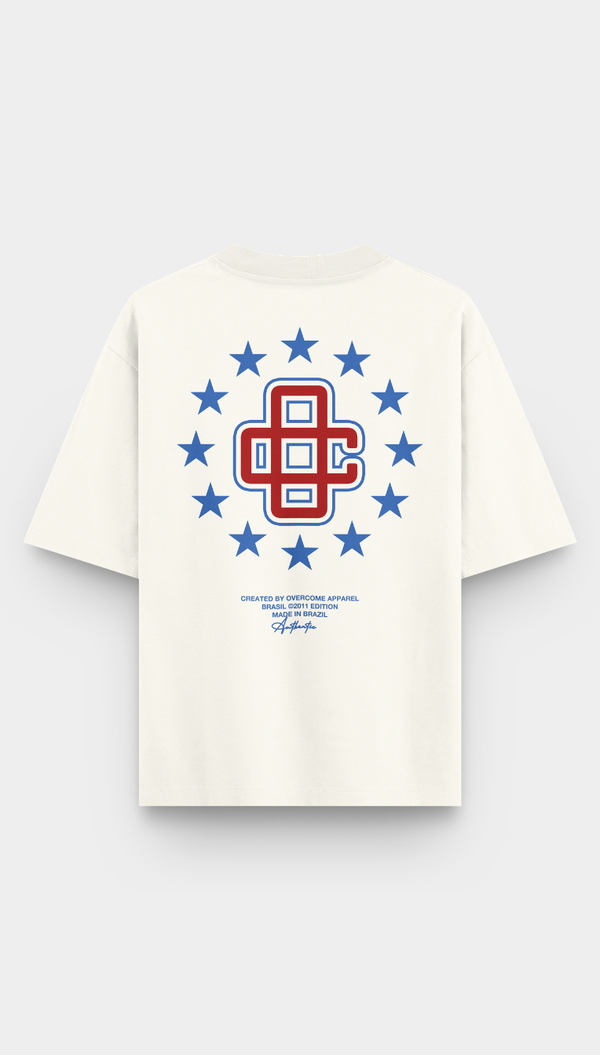 Camiseta Overcome Oversized Black Stars Off White-001